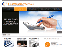 Tablet Screenshot of aeaccountancyservices.co.uk